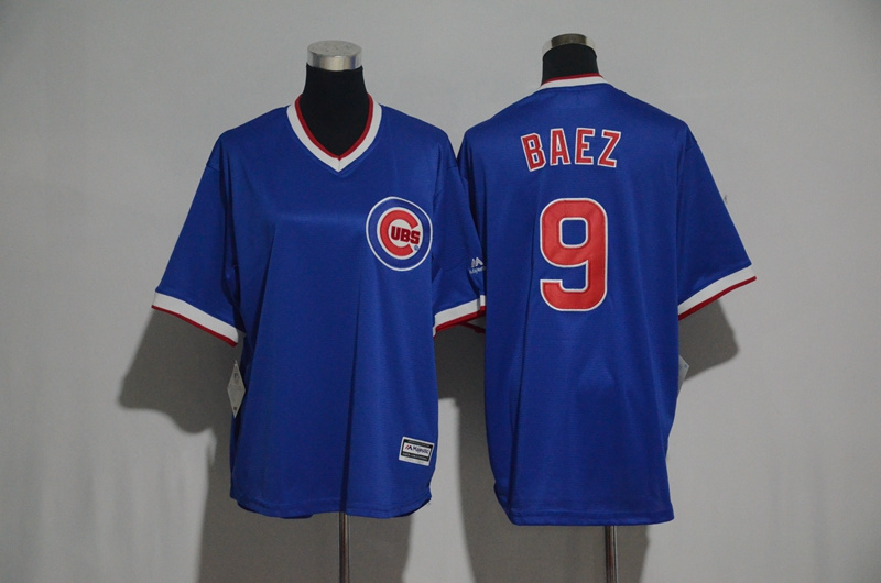 Majestics MLB Chicago Cubs #9 Beaz Blue Pullover Jersey