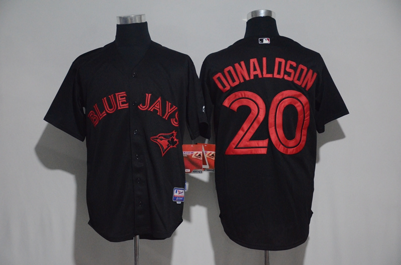 MLB Toronto Blue Jays #20 Donaldson Black Grey Shorts Jersey