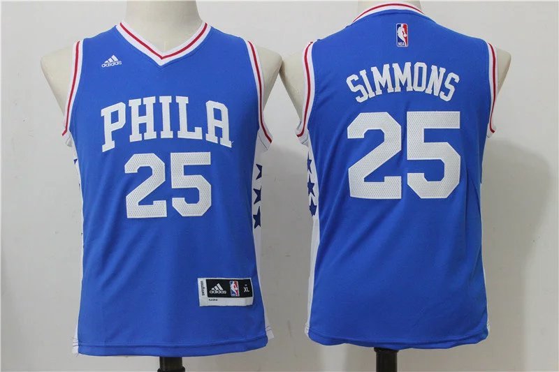 Kids Philadelphia 76ers #25 Simmons NBA Jersey