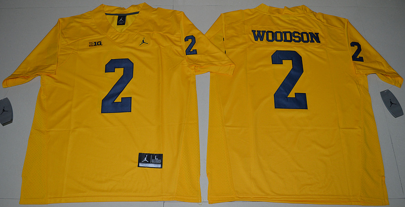 Jordan Brand Michigan Wolverines Charles Woodson 2 College Football Limited Jersey Yellow 