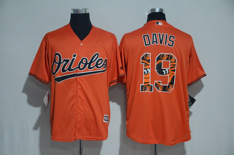MLB Baltimore Orioles #19 Davis Printing Stitched Number New Jersey