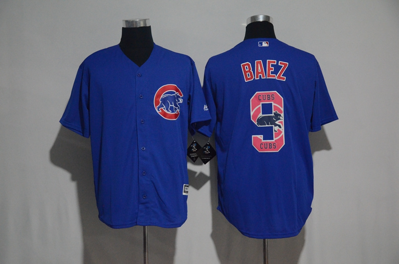 MLB Chicago Cubs #9 Baez Printing Stitched Number New Jersey