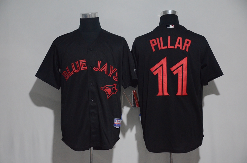 MLB Toronto Blue Jays #11 Pillar Black Grey Shorts Jersey