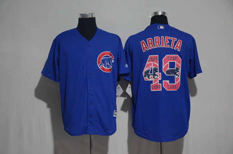 MLB Chicago Cubs #49 Arrieta Printing Stitched Number New Jersey