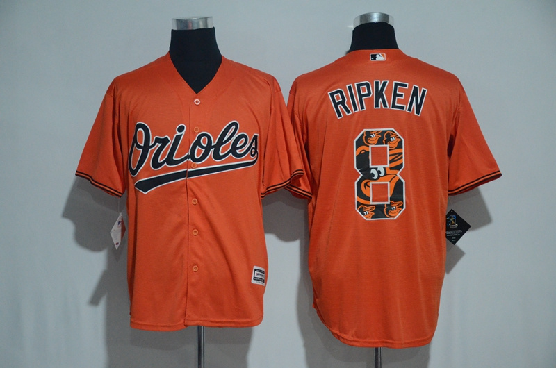 MLB Baltimore Orioles #8 Ripken Printing Stitched Number New Jersey