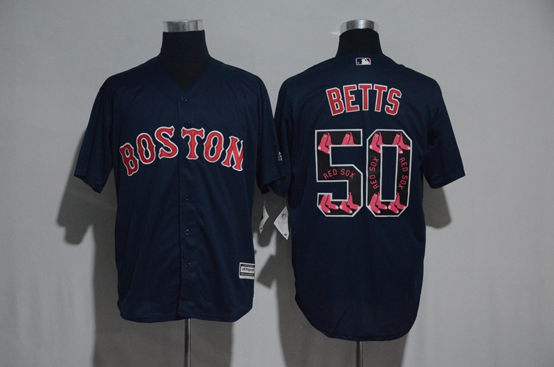 MLB Boston Red Sox #50 Betts Printing Stitched Number New Jersey