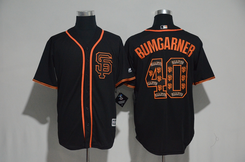 MLB San Francisco Giants #40 Bumgarner Black Jersey