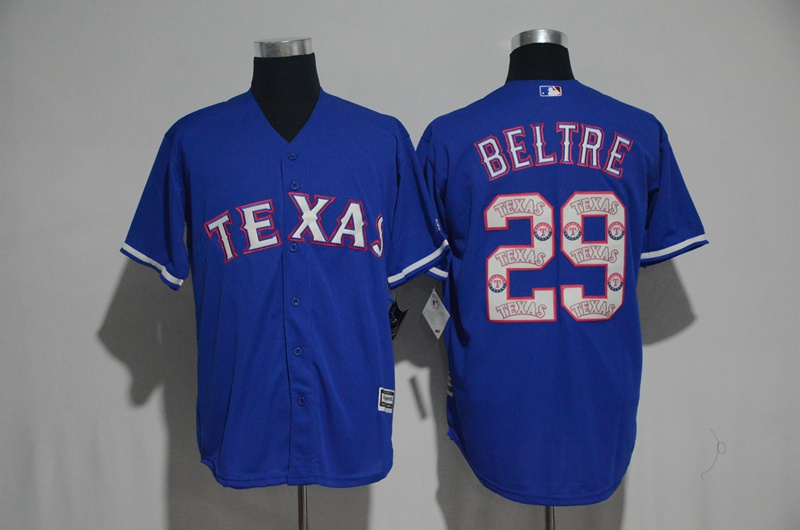 MLB Texas Rangers #29 Beltre Blue Jersey