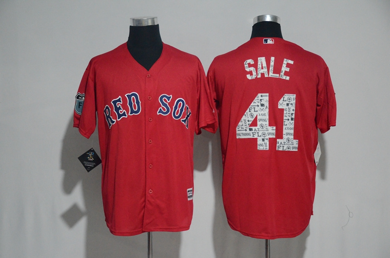MLB Boston Red Sox #41 Sale Red Spring Trainging Jersey