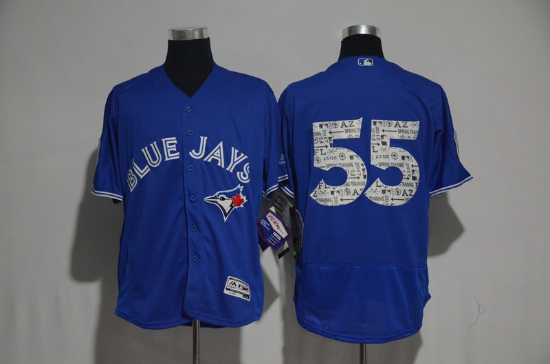 MLB Toronto Blue Jays #55 Blue Spring Trainging Jersey