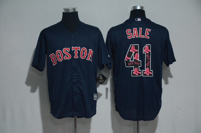 MLB Boston Red Sox #41 Sale D.Blue New Jersey