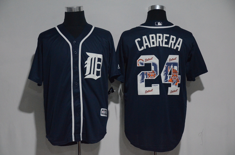 MLB Detroit Tigers #24 Cabrera D.Blue New Jersey