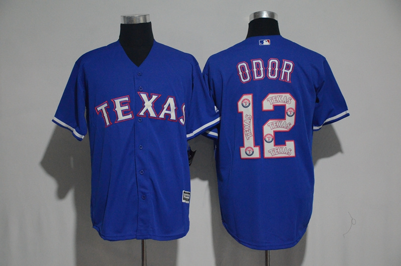 MLB Texas Rangers #12 Odor Blue Jersey
