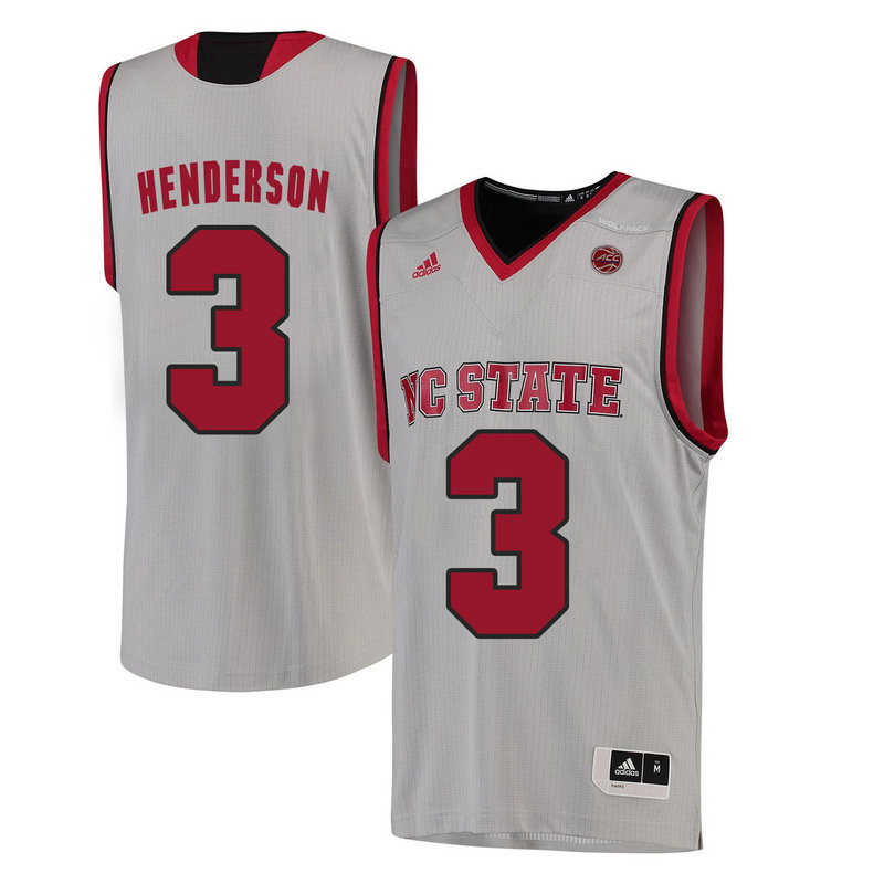 NCAA NC State Wolfpack #3 Henderson College Basketball White Jersey 