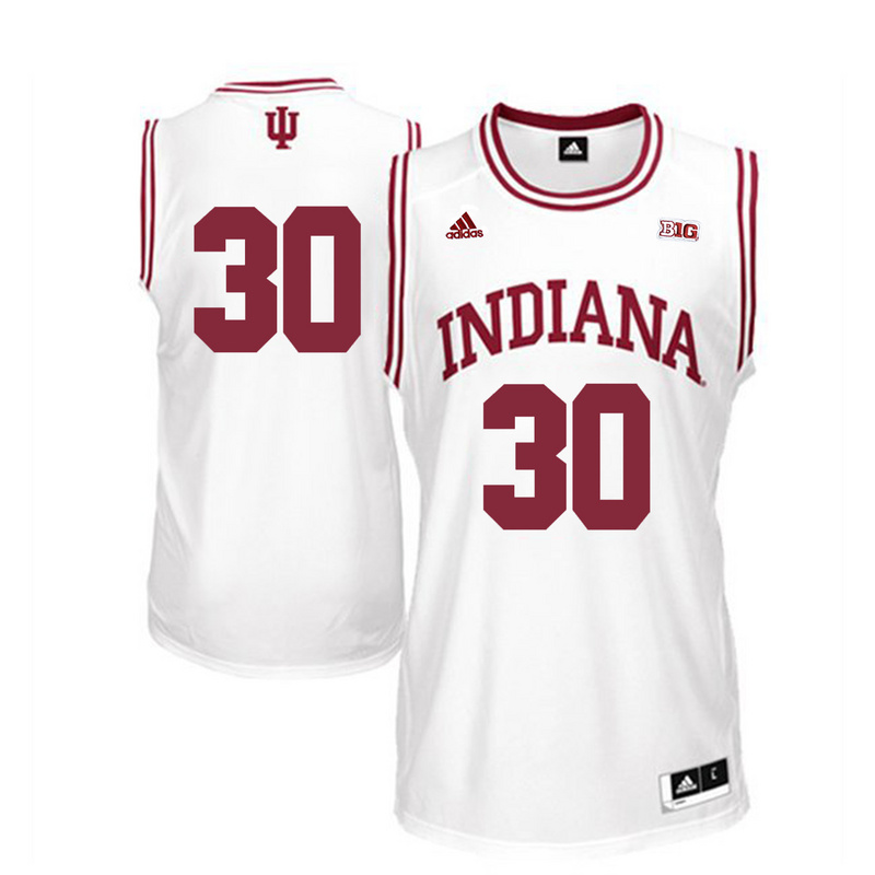 NCAA Basketball Indiana Hoosiers #30 Hartman College White Jersey