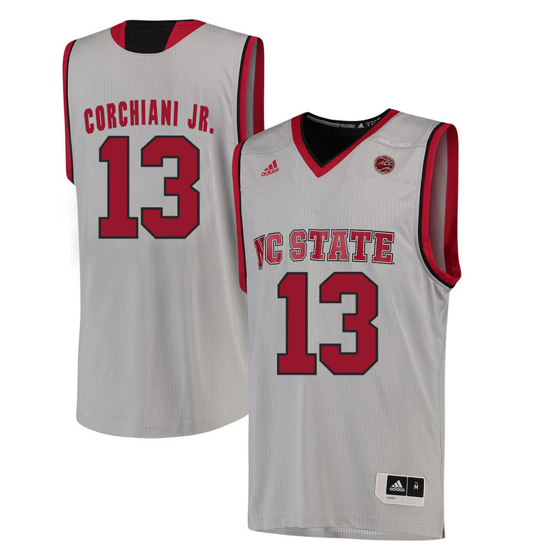 NCAA NC State Wolfpack #13 Corchiani JR. College Basketball White Jersey 