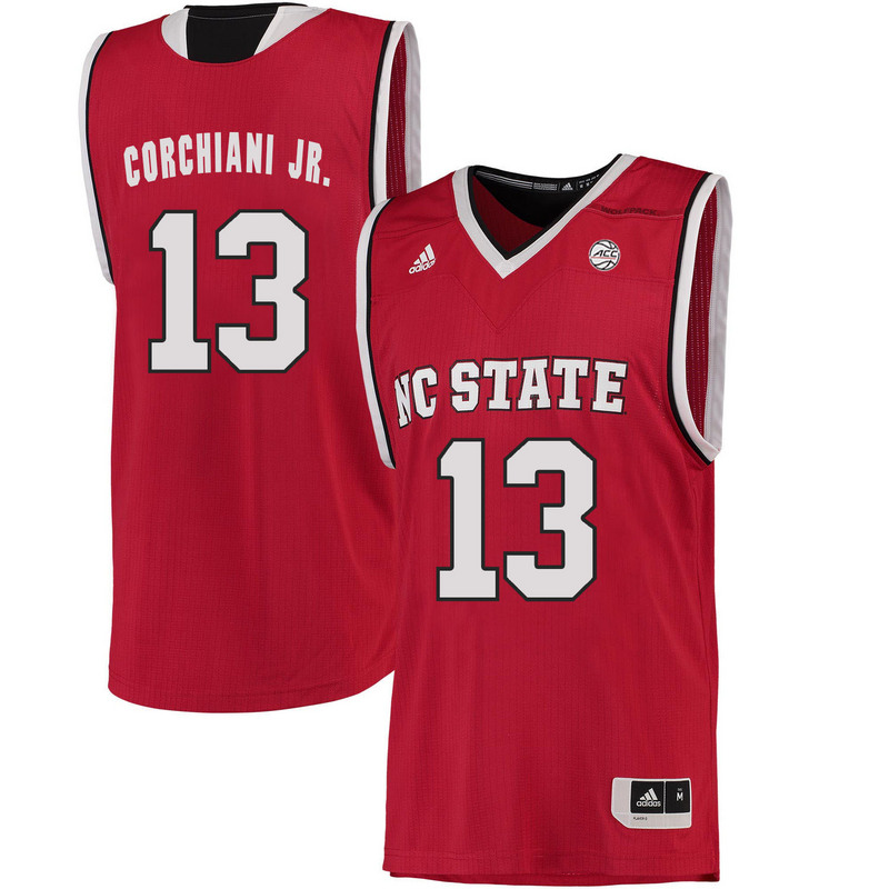 NCAA NC State Wolfpack #13 Corchiani JR. College Basketball Red Jersey 