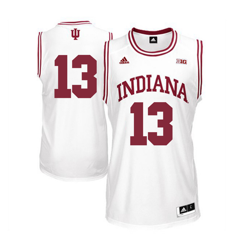 NCAA Basketball Indiana Hoosiers #13 Morgan College White Jersey