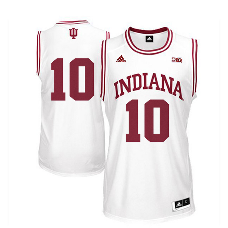 NCAA Basketball Indiana Hoosiers #10 Jager College White Jersey