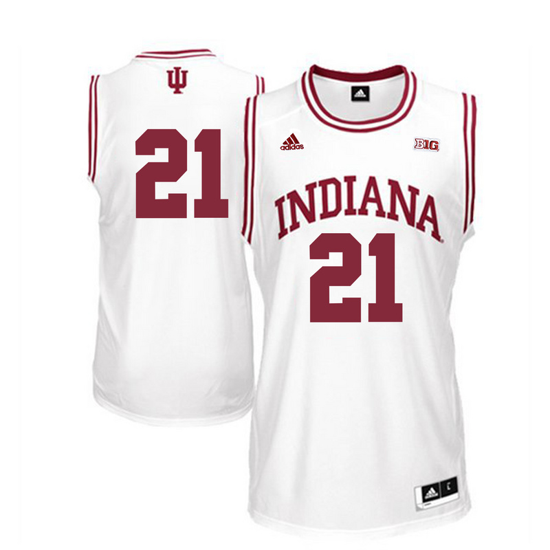 NCAA Basketball Indiana Hoosiers #21 McSwain JR. College White Jersey