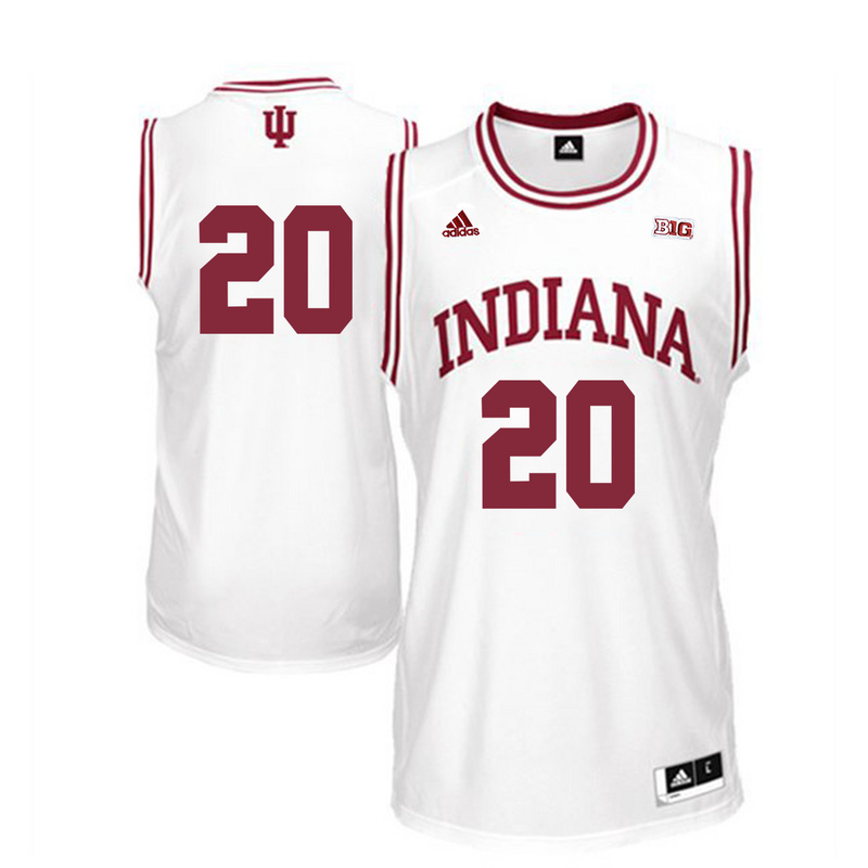 NCAA Basketball Indiana Hoosiers #20 Davis College White Jersey
