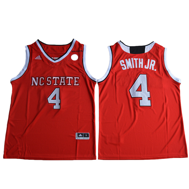 NCAA NC State Wolfpack #4 Dennis Smith Jr. College Basktball Red Jersey 