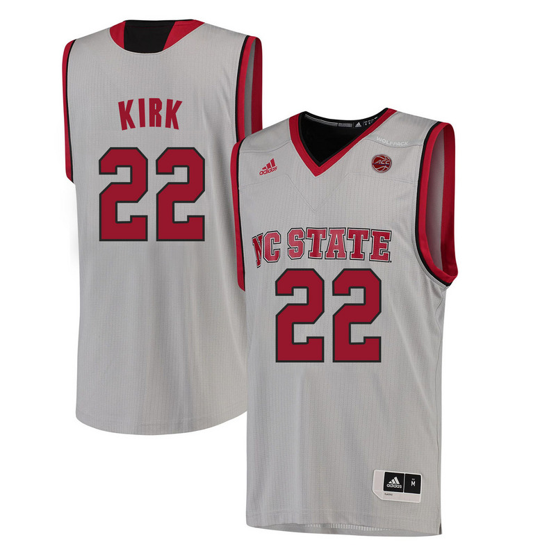 NCAA NC State Wolfpack #22 Kirk College Basketball White Jersey 