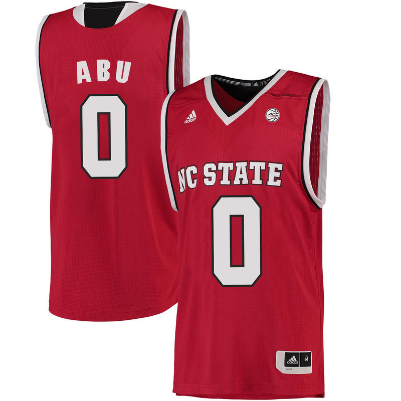 NCAA NC State Wolfpack #0 Abu College Basketball Red Jersey 