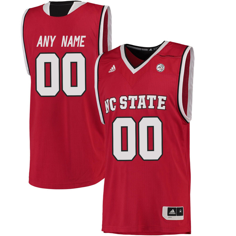 NCAA NC State Wolfpack Custom College Basketball Red Jersey 