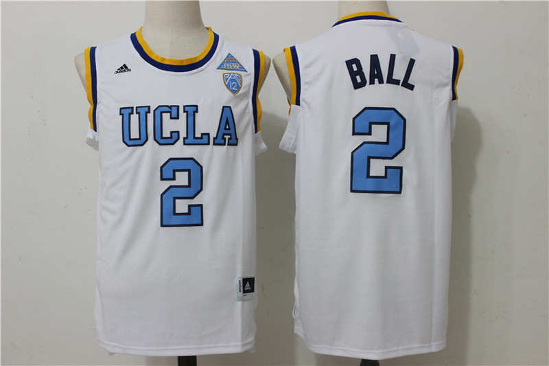 NCAA Baseketball UCLA Bruins #2 Lonzo Ball College White Jersey