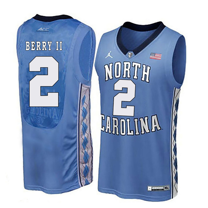 NCAA Basketball North Carolina #2 Berry II Blue College Jersey