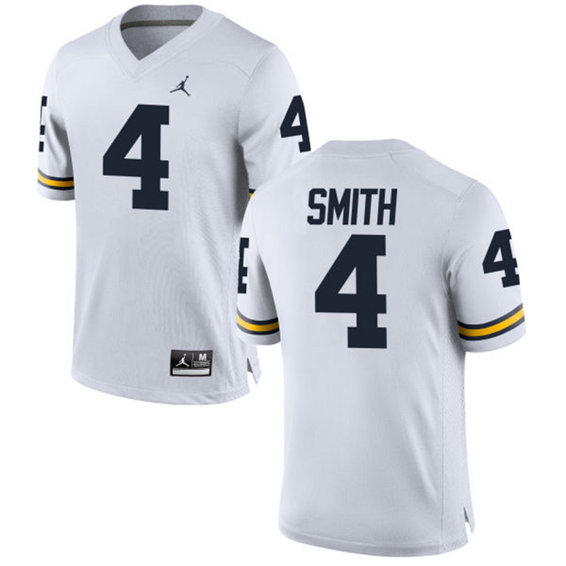 NCAA Basketball Michigan Wolverines #4 Smith College White Jersey