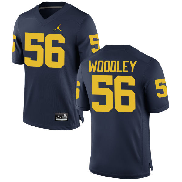 NCAA Basketball Michigan Wolverines #56 Woodley College Blue Jersey