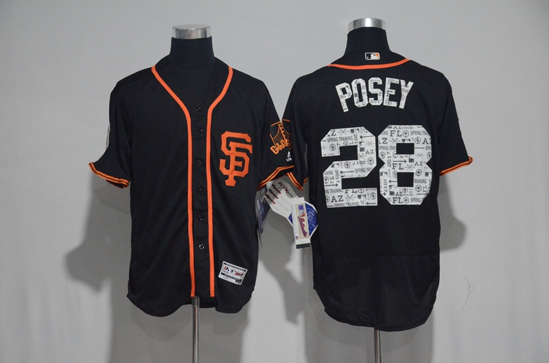 MLB San Francisco Giants #28 Posey Spring Training Jersey