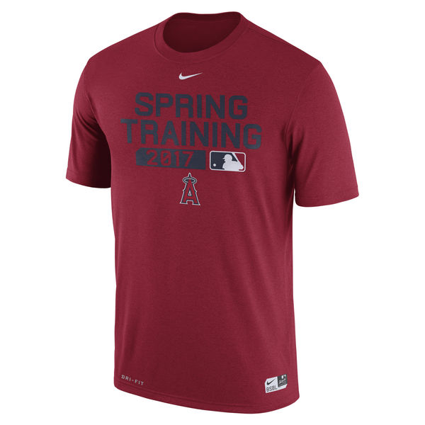 Mens Los Angeles Angels of Anaheim Nike Red 2017 Spring Training Authentic Collection Legend Team Issue Performance T-Shir