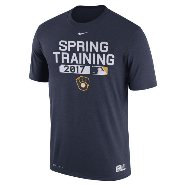Mens Milwaukee Brewers Nike Navy Authentic Collection Legend Team Issue Performance T-Shirt