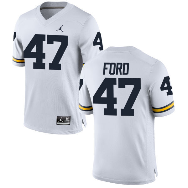 NCAA Basketball Michigan Wolverines #47 Ford College White Jersey