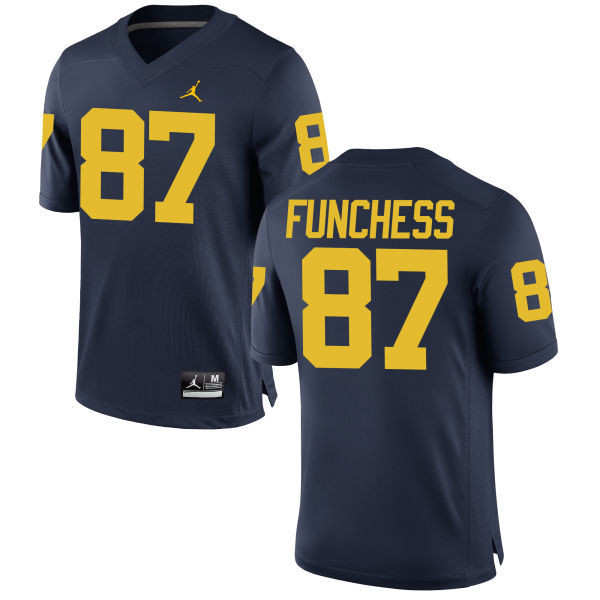NCAA Basketball Michigan Wolverines #87 Funchess College Blue Jersey
