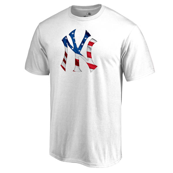 Mens New York Yankees White Big & Tall Banner Wave T-Shirt