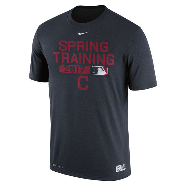 Mens Cleveland Indians Nike Black 2017 Spring Training Authentic Collection Legend Team Issue Performance T-Shirt