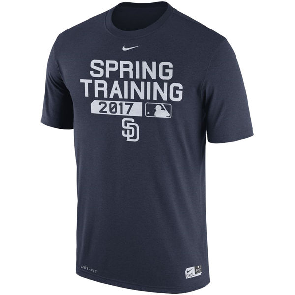 Mens San Diego Padres Nike Navy 2017 Spring Training Authentic Collection Legend Team Issue Performance T-Shir