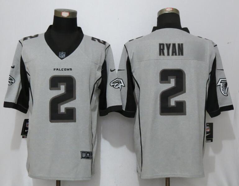 New Nike Atlanta Falcons 2 Ryan Nike Gridiron Gray II Limited Jersey