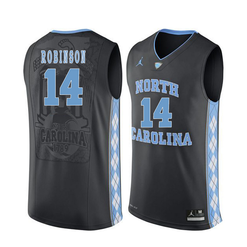 NCAA Basketball North Carolina #14 Robinson Black College Jersey