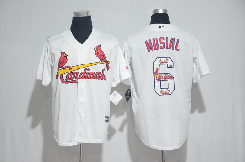MLB St.Louis Cardinals #6 Musial White Jersey