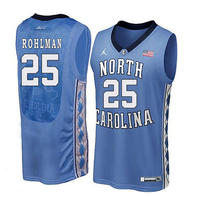 NCAA Basketball North Carolina #25 Rohlman Blue College Jersey