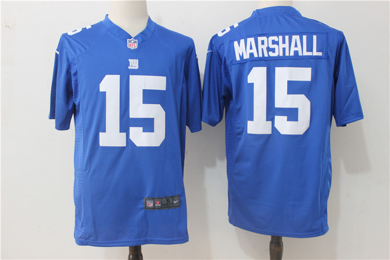 NFL New York Giants #15 Marshall Blue Game Jersey