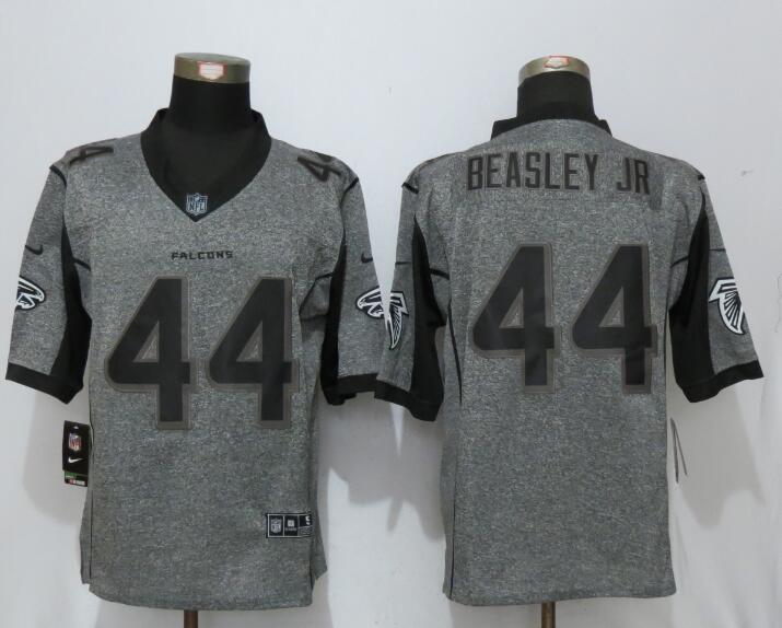 New Nike Atlanta Falcons 44 Beasley jr Gray Mens Stitched Gridiron Gray Limited Jersey