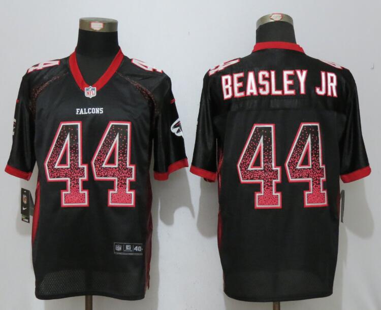 New Nike Atlanta Falcons 44 Beasley jr Drift Fashion Black Elite Jersey
