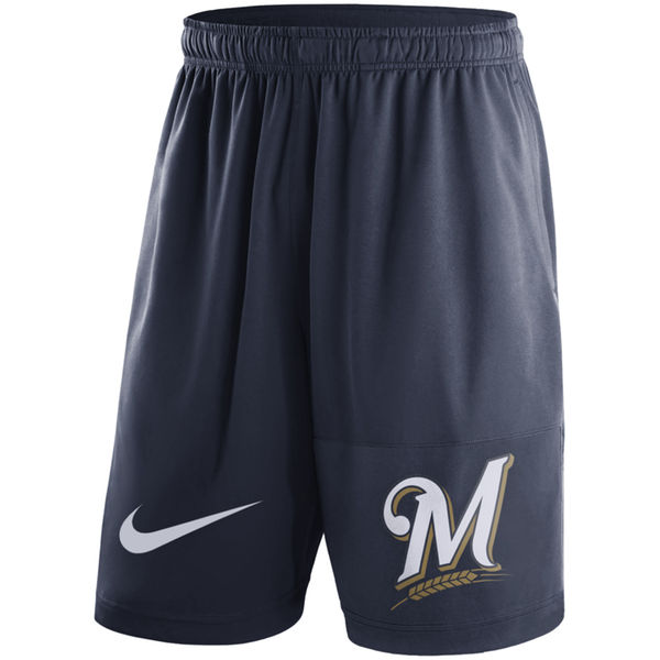 54Mens Milwaukee Brewers Nike Navy Dry Fly Shorts
