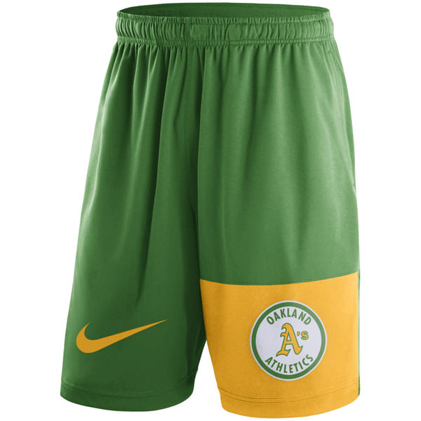 55Mens Oakland Athletics Nike Green Cooperstown Collection Dry Fly Shorts